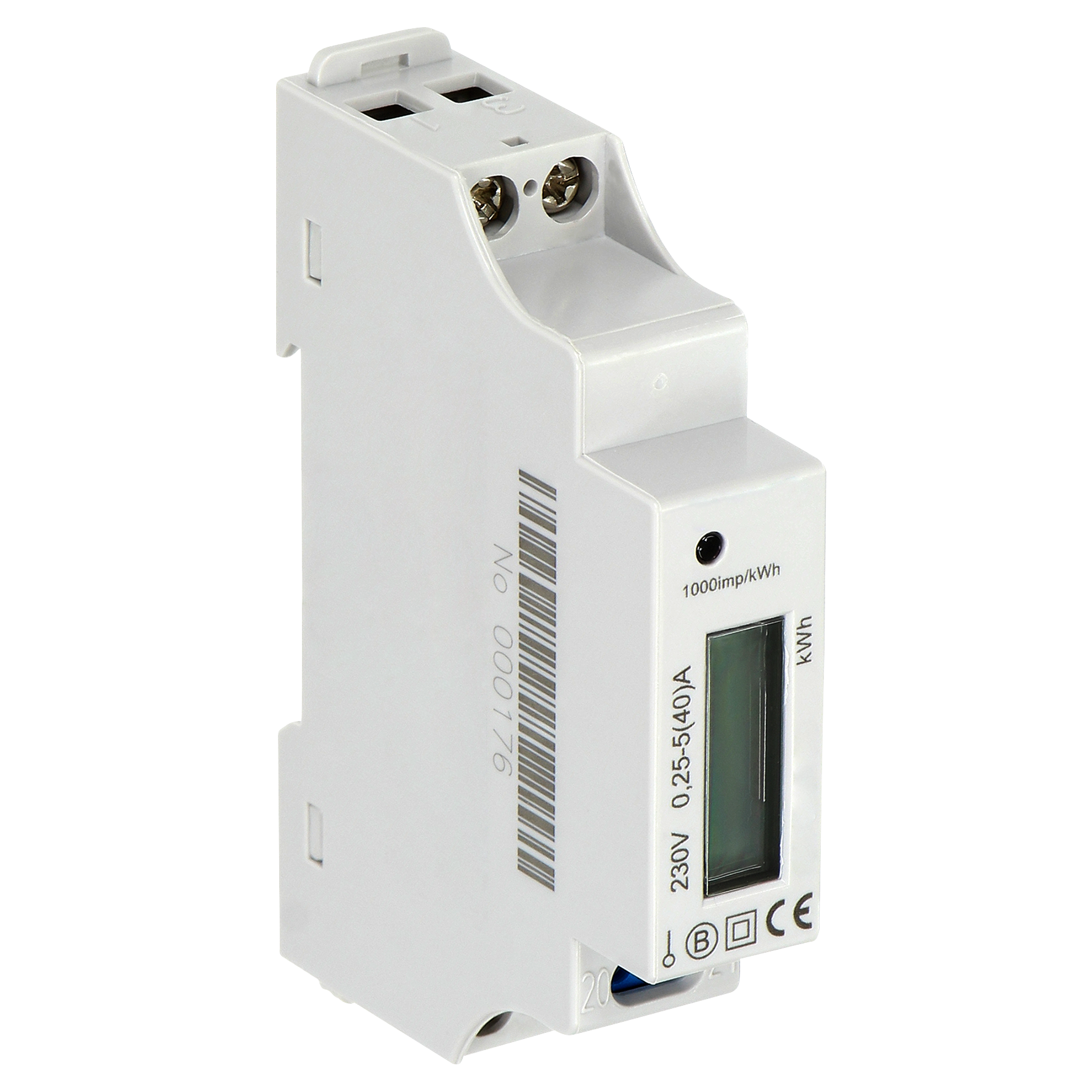 Orno WE-521 LCD Digitaler Wechselstromzähler 1-Phasen-Anzeige des Stromverbrauchs mit MID Zertifikat und Impulsausgang