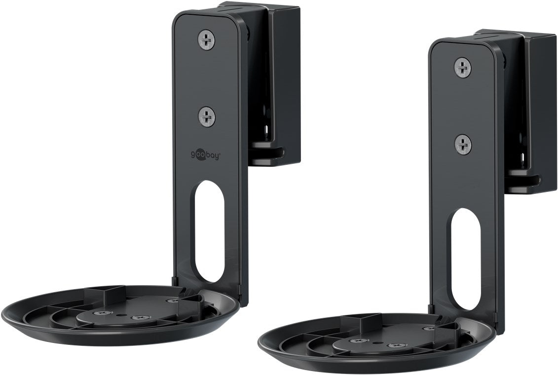goobay Wandhalterung für Sonos Era 100 / Lautsprecher-Wandhalter bis 3kg / Schwenkbar & Neigbar / schwarz