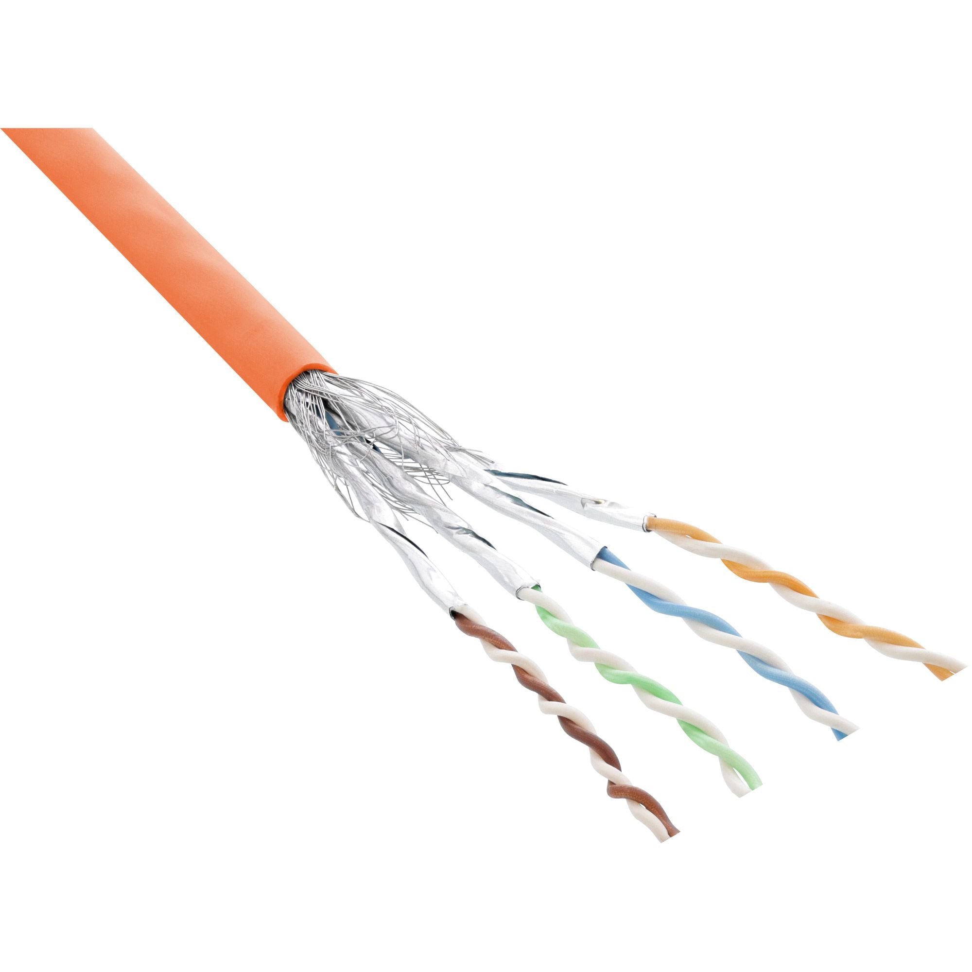 100m Patchkabel Cat.6 S/FTP (PiMf) orange AWG27 PVC CU