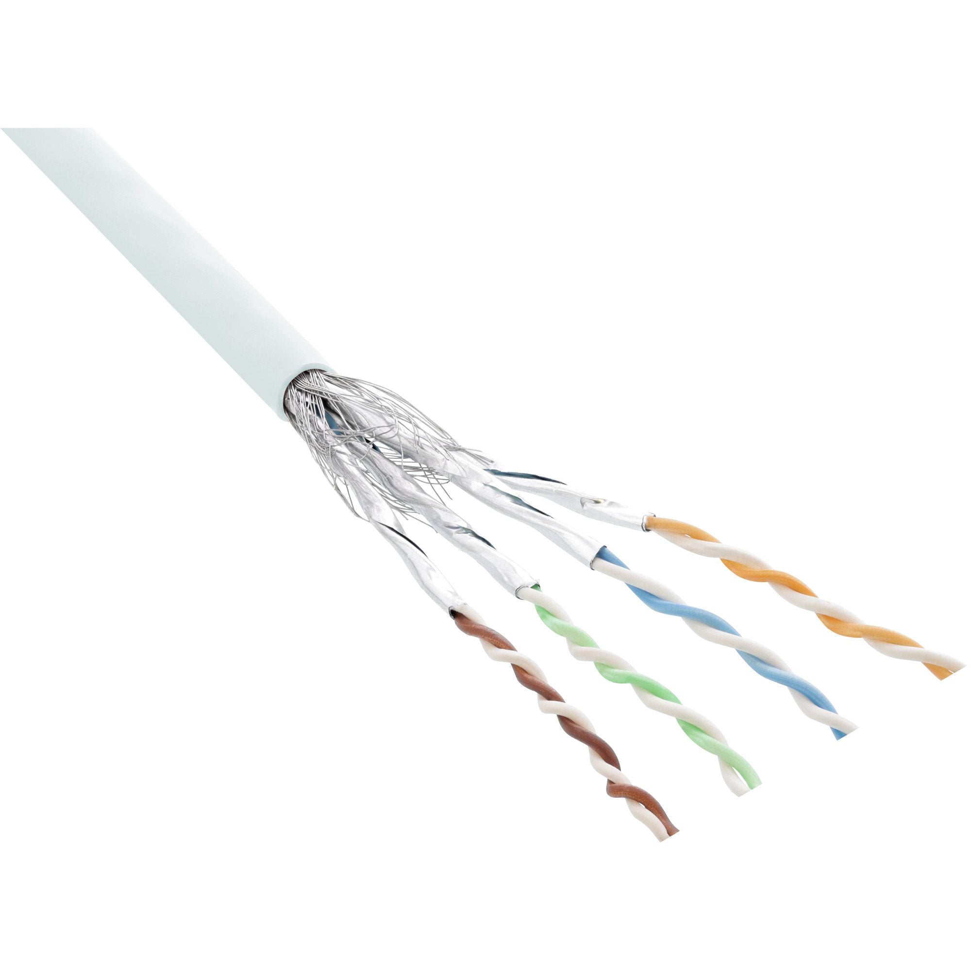 100m Patchkabel Cat.6 S/FTP (PiMf) weiß AWG27 PVC CU