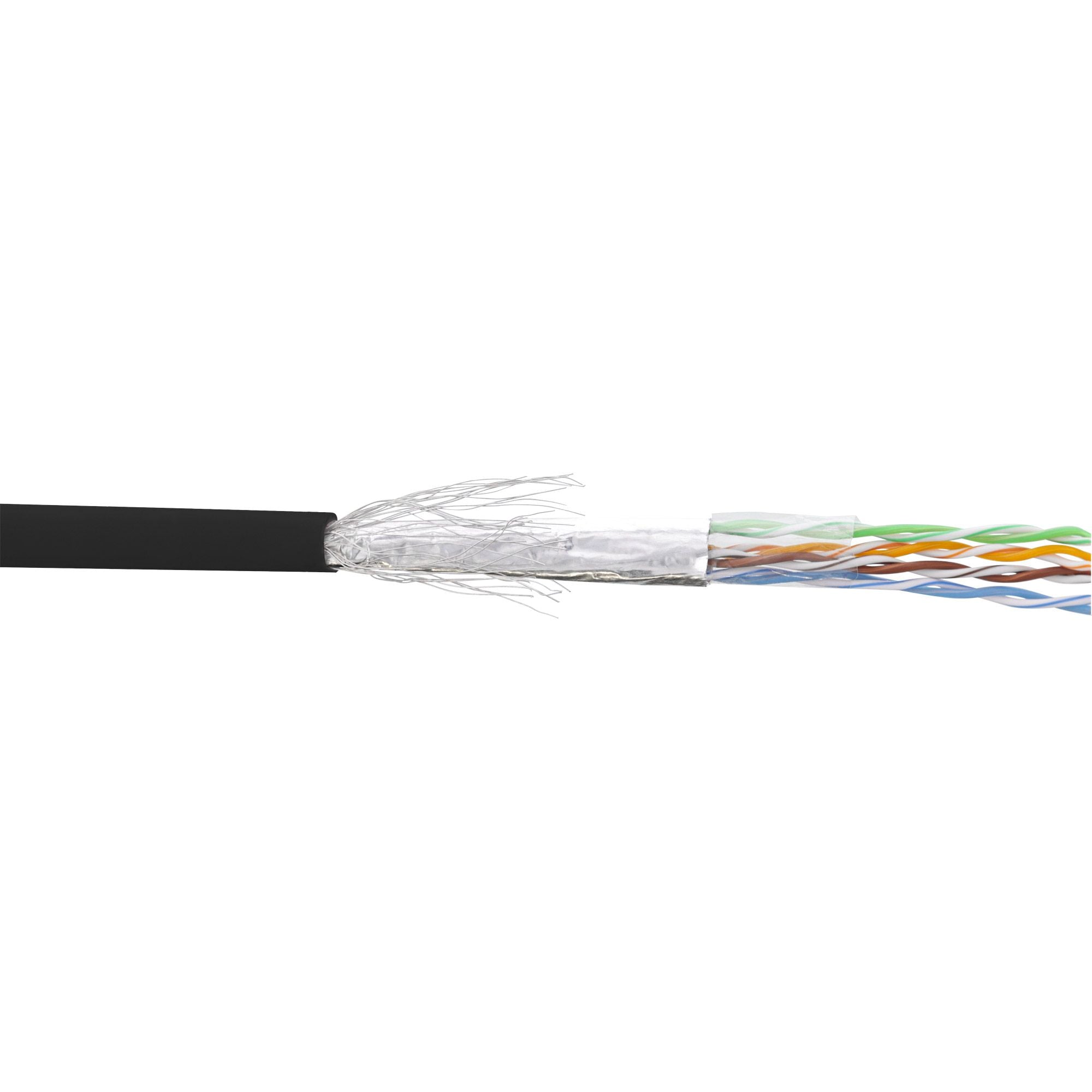 100m Patchkabel Cat.5e schwarz SF/UTP AWG26 PVC