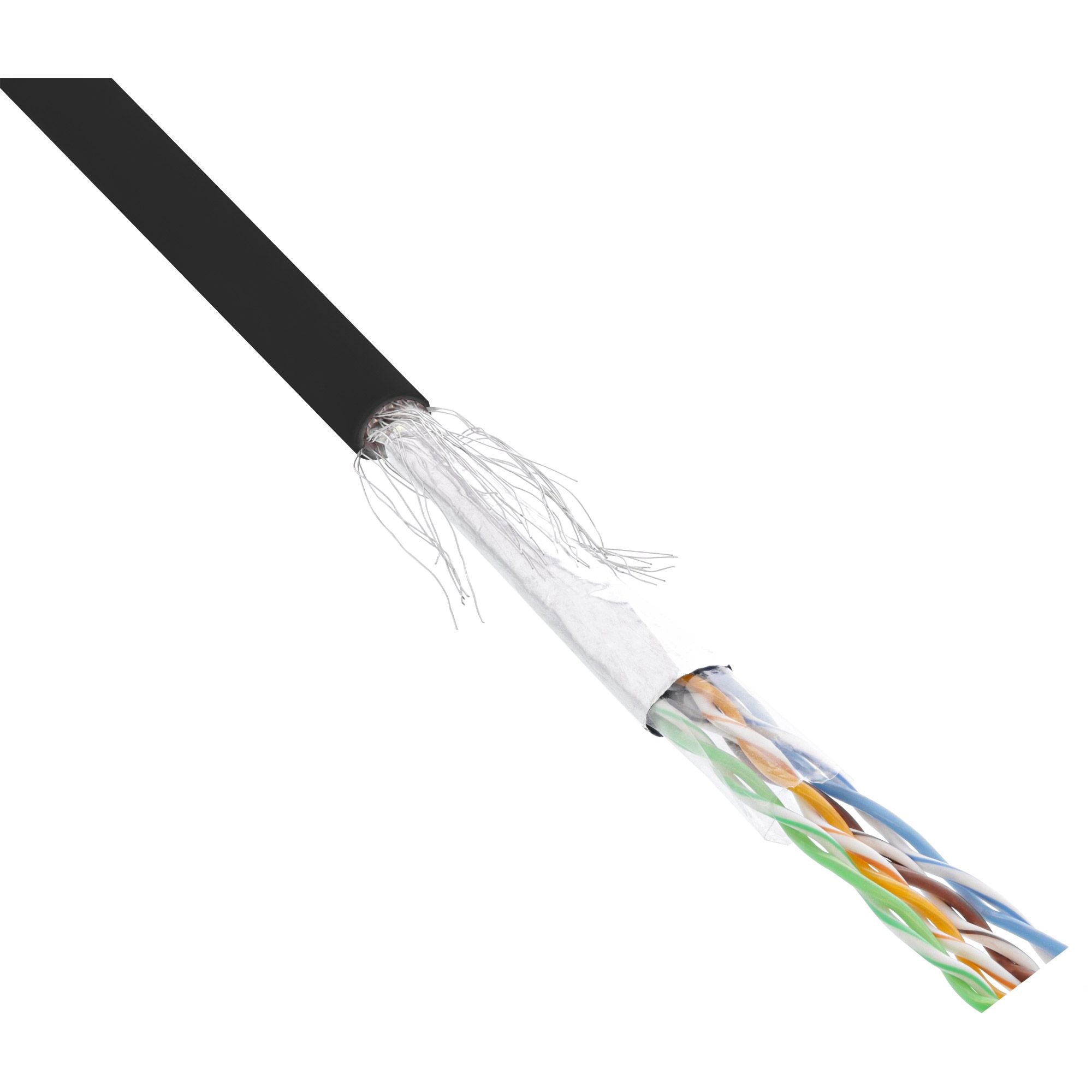 100m Patchkabel Cat.5e schwarz SF/UTP AWG26 PVC