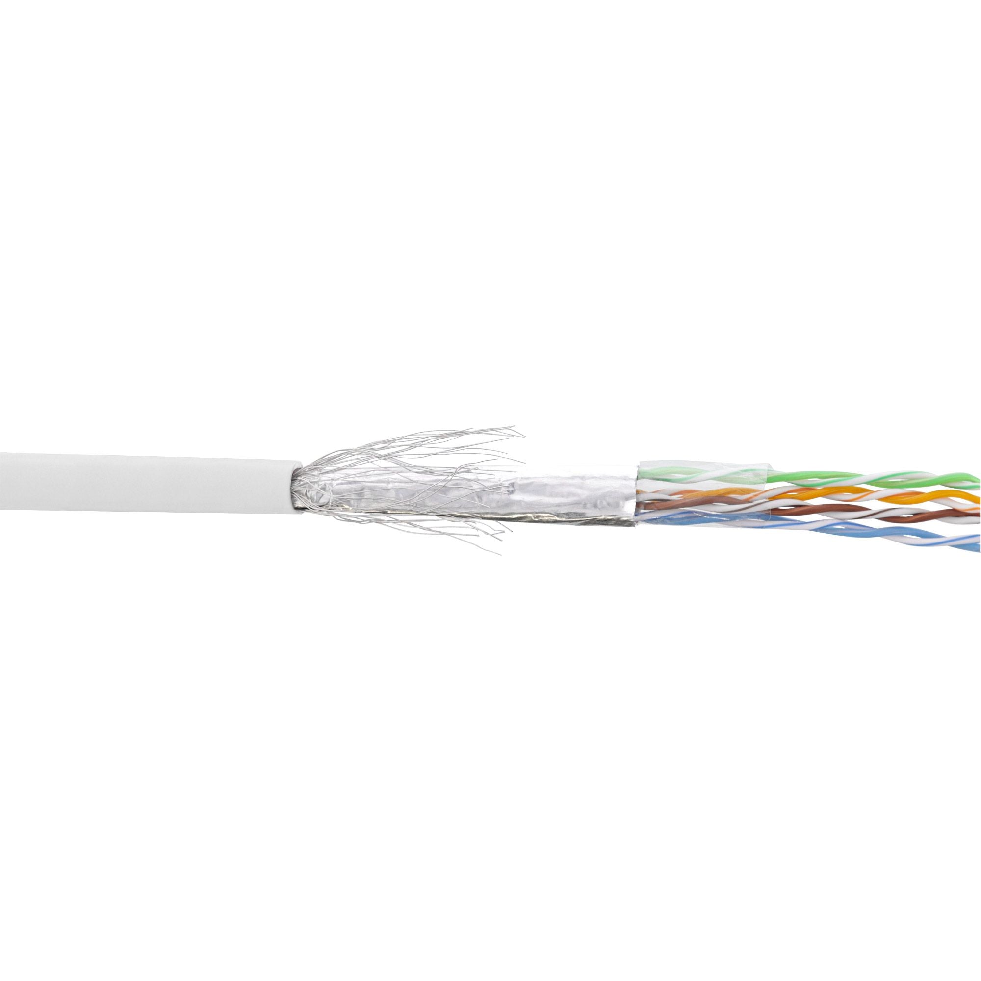 100m Patchkabel Cat.5e weiß SF/UTP AWG26 PVC
