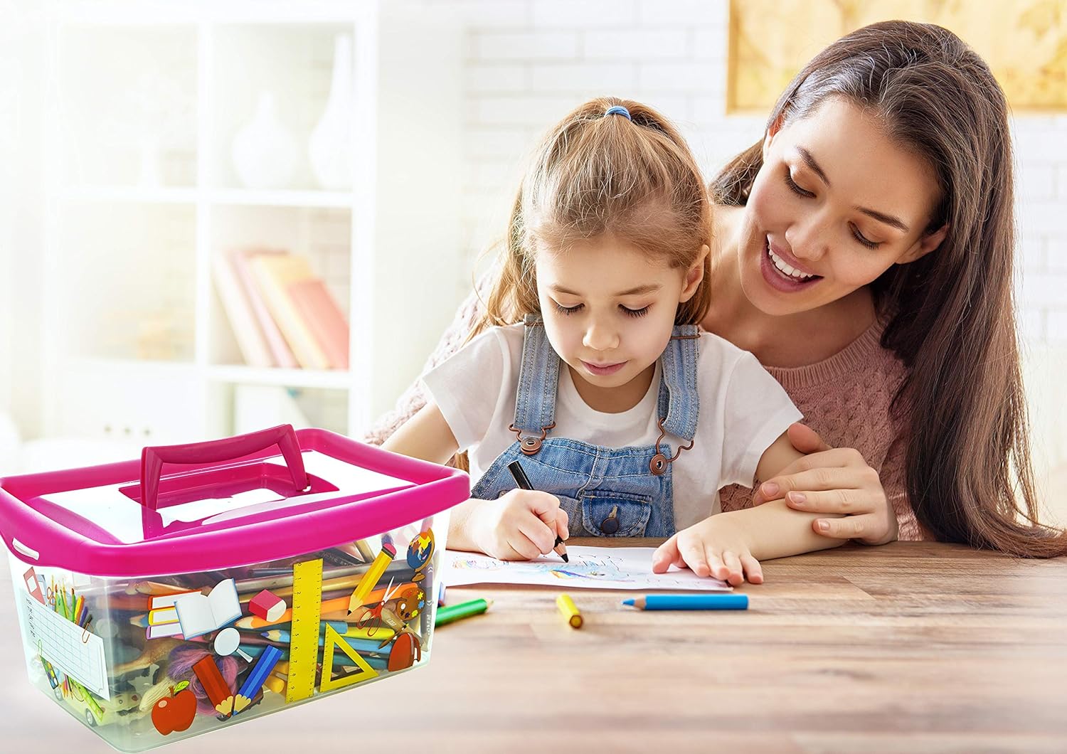 Aufbewahrungsbox Kinder, 6 Stück Aufbewahrungsboxen, 4 l Kisten Aufbewahrung mit Deckel, Aufbewahrungsbox mit Deckel Kinder, Plastikbox mit Deckel, Kinderzimmer Ordnung Boxen Aufbewahrung