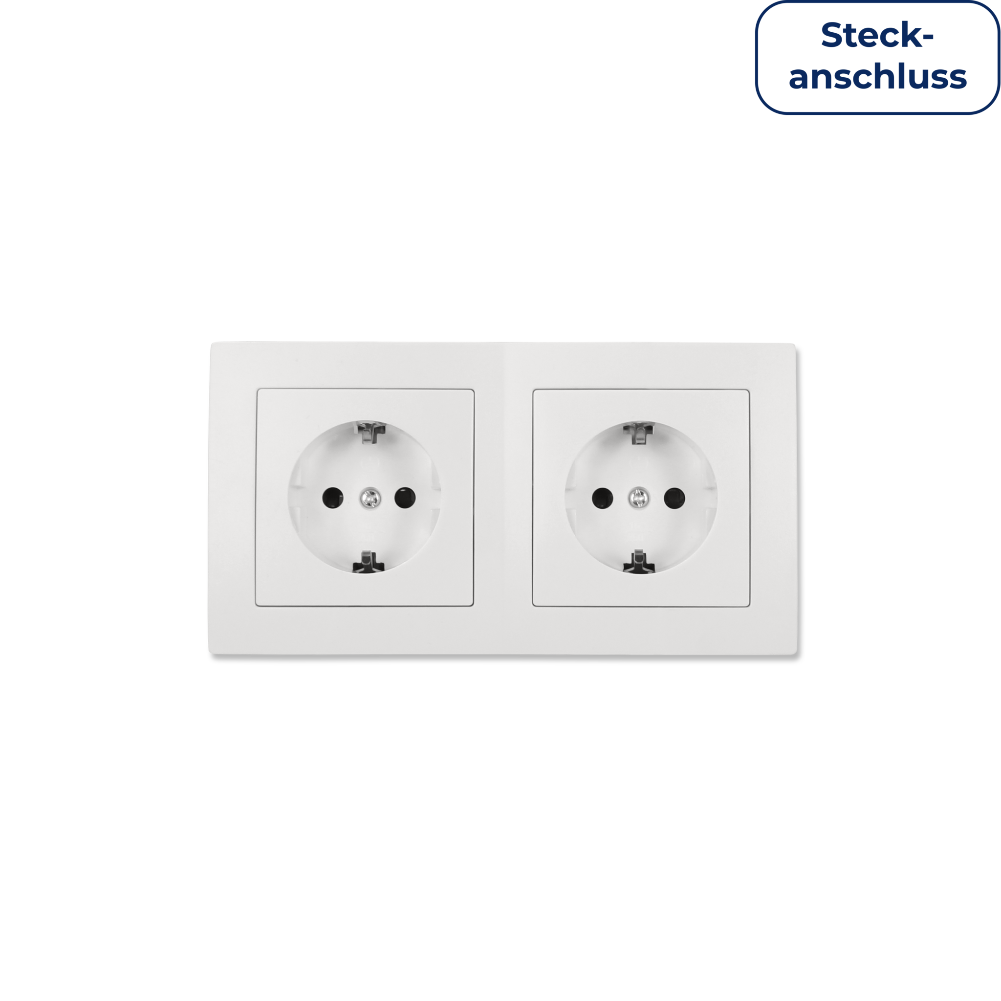 Steckdosen Set McPower Flair ''Beginner 2S Profi'', 3-teilig, weiß, Steckanschluss