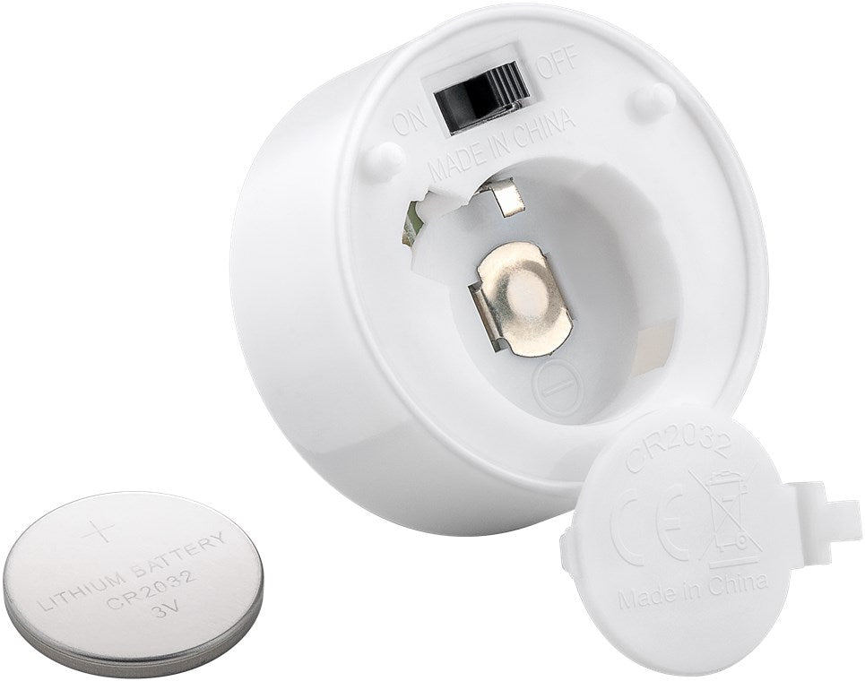 4er-Set LED-Teelichter mit Timerfunktion, warmweiß (2500 K), flackernde Flamme, Hochzeiten, Adventszeit oder Dinnerdeko, batteriebetrieben, weiß, inklusive 4x CR2032-Knopfzellen