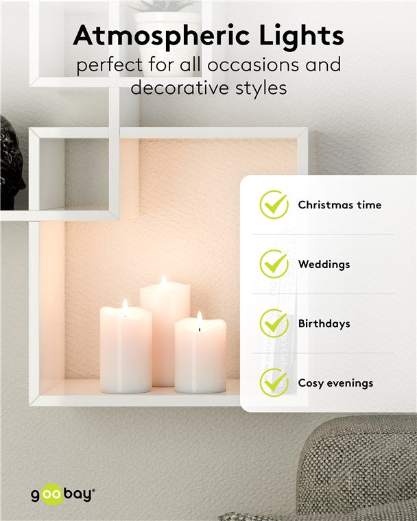 LED Kerzen Echtwachskerze Weiß 7,5x10cm Mit Timerfunktion 3D-Docht Batteriebetrieben Warmweiß, Teelicht für Stilvolle Deko, Sicher Und Elegante Beleuchtung