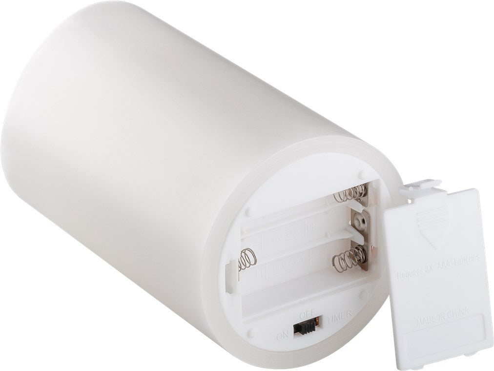 LED Kerzen Echtwachskerze Weiß 7,5x12,5 cm Mit Timerfunktion 3D-Docht Batteriebetrieben Warmweiß, Teelicht für Stilvolle Deko, Sicher Und Elegante Beleuchtung