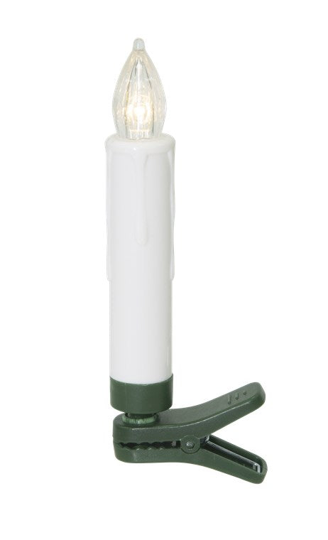 Kabellose LED Weihnachtsbaumkerzen mit Klemmen, Fernbedienung und Timerfunktion, Christbaumkerzen, Baumkerzen, warmweiß (2600 K), dimmbar, 10er Set