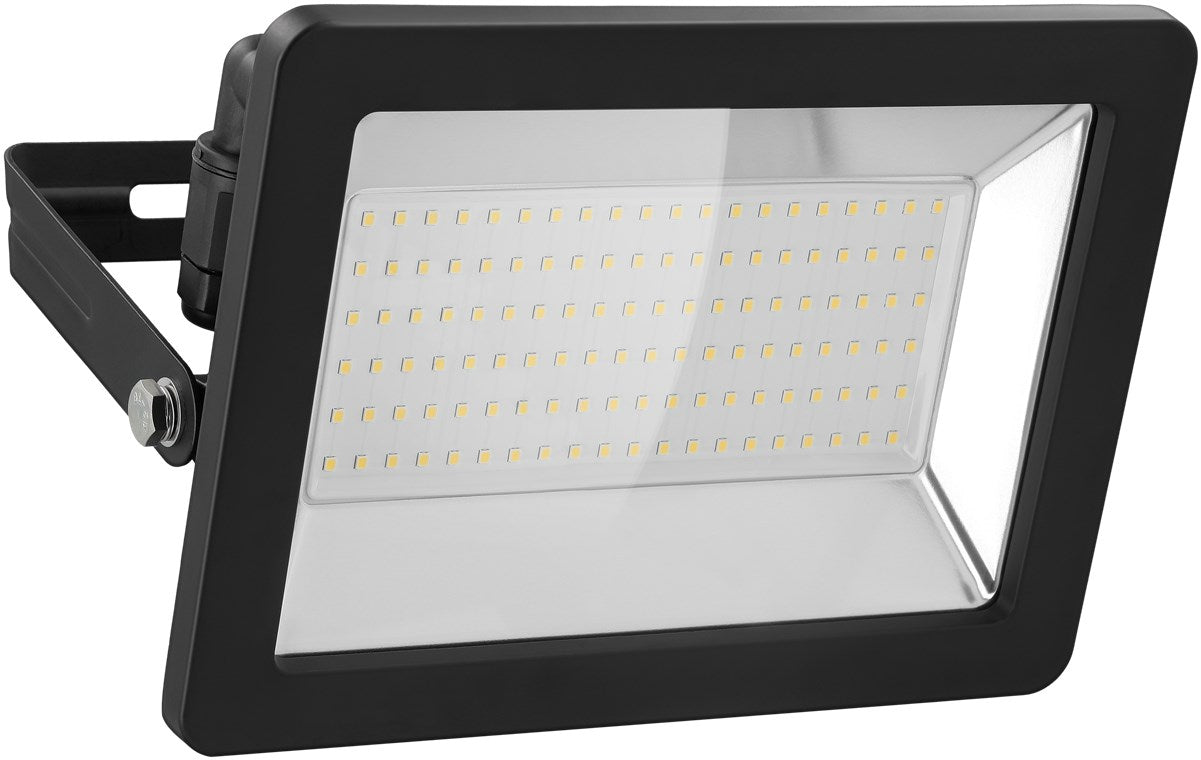 LED Strahler Außen 100W / Außenstrahler IP65 / Neutralweißes Licht 8500 lm/LED Scheinwerfer Fluter Wandmontage / IP65 Gartenstrahler/Schwarz [Energieklasse F]