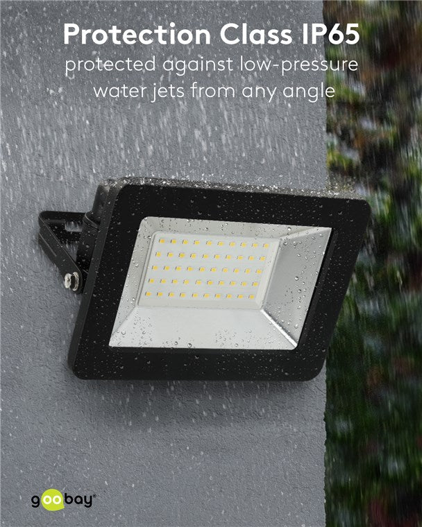 LED Strahler Außen 100W / Außenstrahler IP65 / Neutralweißes Licht 8500 lm/LED Scheinwerfer Fluter Wandmontage / IP65 Gartenstrahler/Schwarz [Energieklasse F]