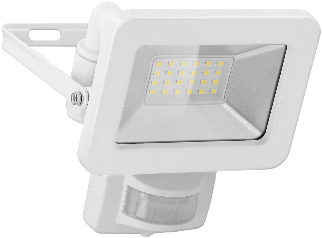 LED Strahler Bewegungsmelder Außen 20W / PIR Sensor Außenstrahler IP44 / Neutralweißes Licht 1700 lm / LED Scheinwerfer Fluter Wandmontage / Gartenstrahler / Weiß