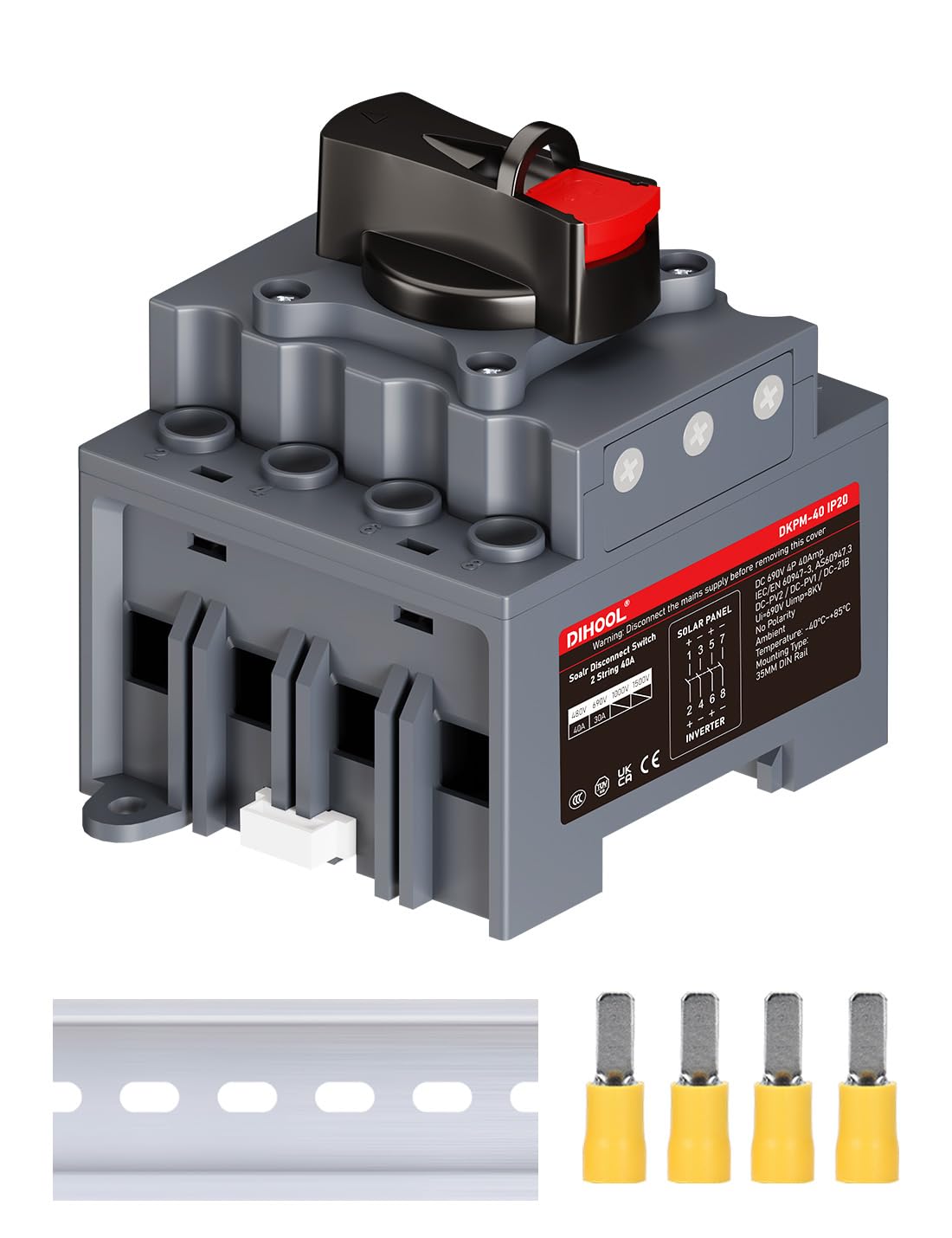 DC Trennschalter Leistungsschalter 32a 1200V PV Combiner Box For Solaranlage Solarmodul Anlage Solarmodule