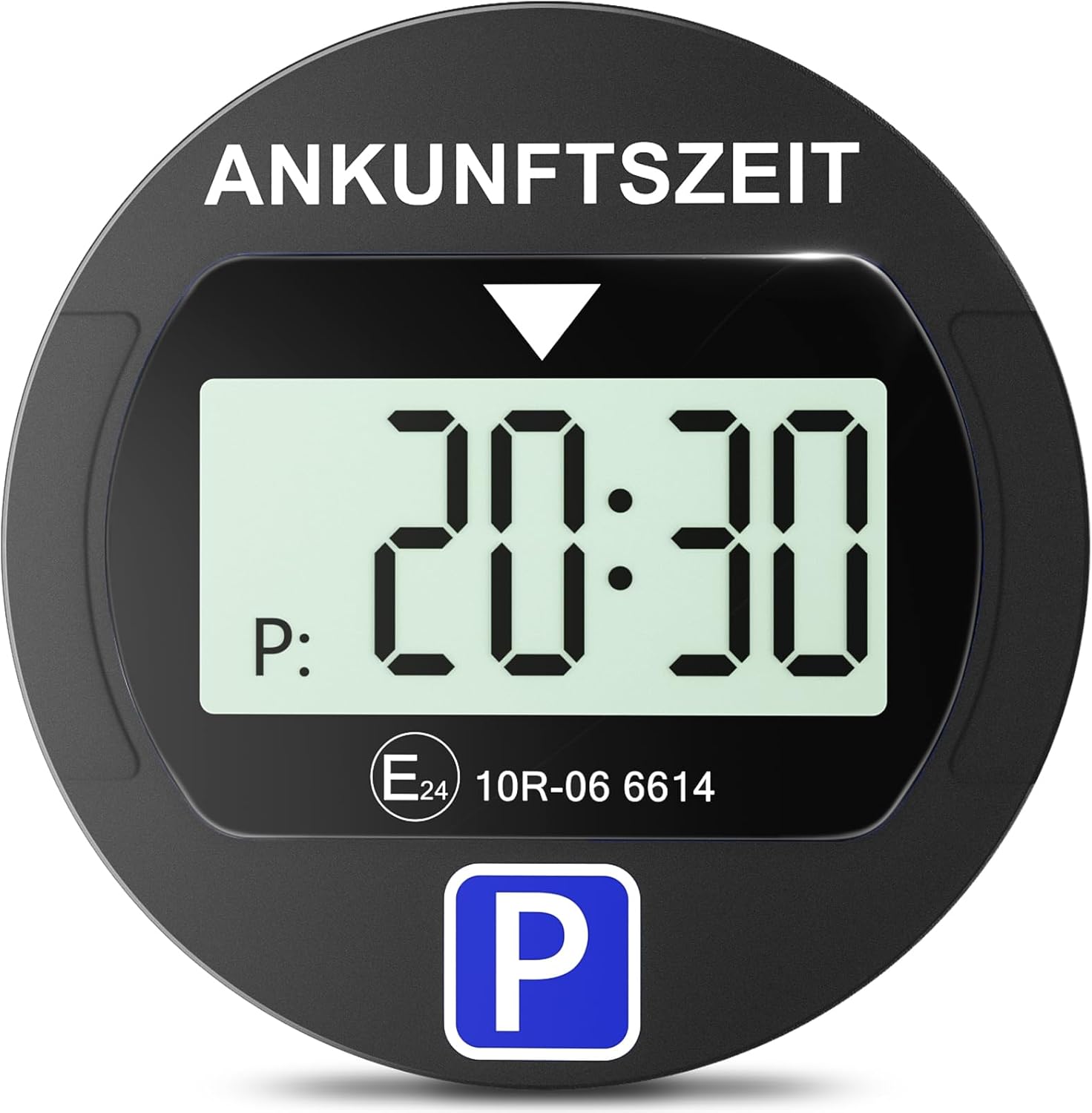 Elektronische Parkscheibe mit Zulassung vom KBA, Automatische Digitale Parkscheibe Elektrisch mit Batterie, Elektrische Parkuhr Auto mit 2 Displays & Nachtparkmodus & Vielseitig