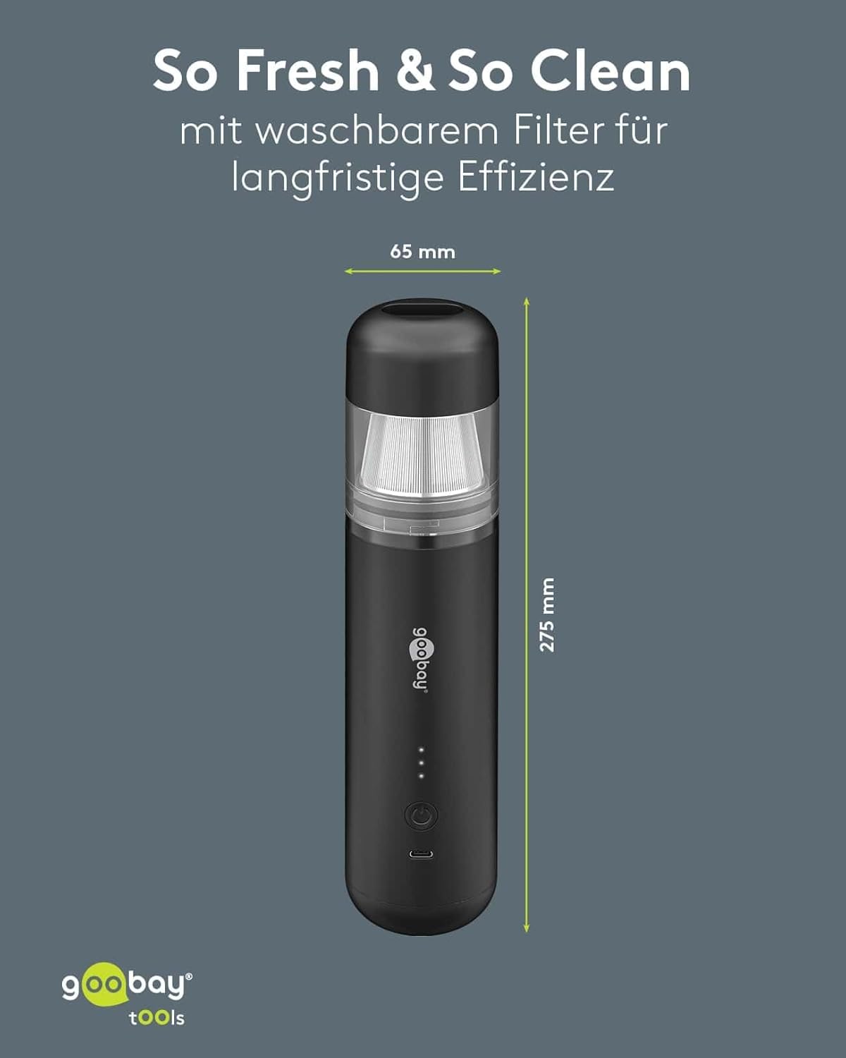 Mini-Staubsauger Superior/Akku-Handstaubsauger für Auto, Haus, Wohnmobil, 120W, 7 Düsen, 3 Bürsten/Ideal für Tastaturen und schwer zugängliche Ecken, Gebläsefunktion