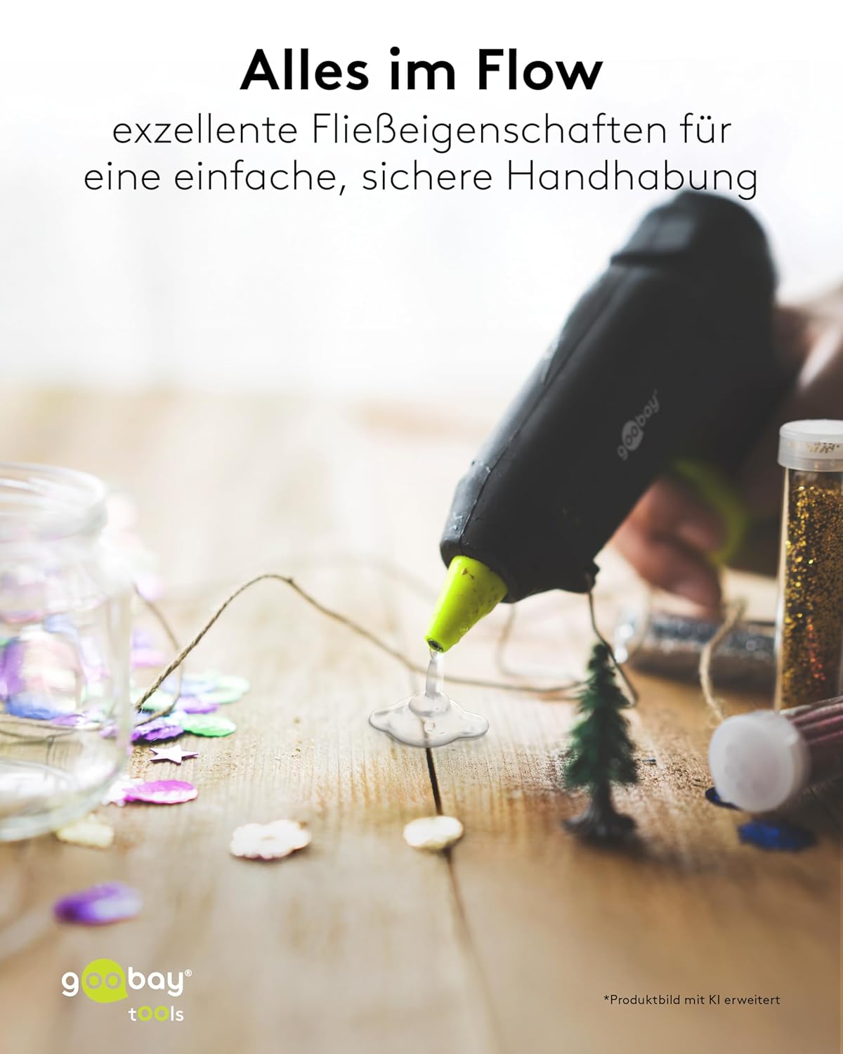 Heißklebepistole Sticks 11x200 mm, 100 Stk, Klebesticks für Standard-Klebepistolen, Heißklebesticks, schnelltrocknend, für Modellbau, Bastel- und DIY-Projekte, Transparent