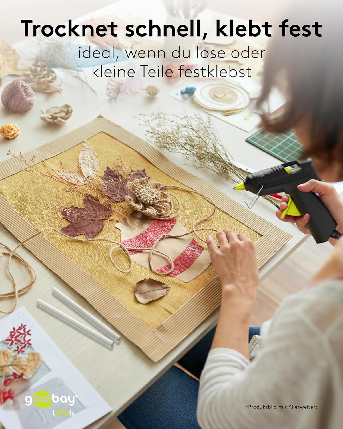 Heißklebepistole Sticks 11x200 mm, 100 Stk, Klebesticks für Standard-Klebepistolen, Heißklebesticks, schnelltrocknend, für Modellbau, Bastel- und DIY-Projekte, Transparent