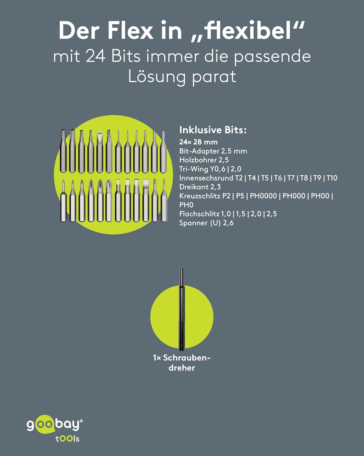 24 in 1 Schraubendreher Set, Tragbares Mini Werkzeug mit Präzisions-Bitsatz, Reparatur Kit für Macbook, Laptop, PS4, PS5, Iphone, Brille, Uhren, Switch,Xbox, PC