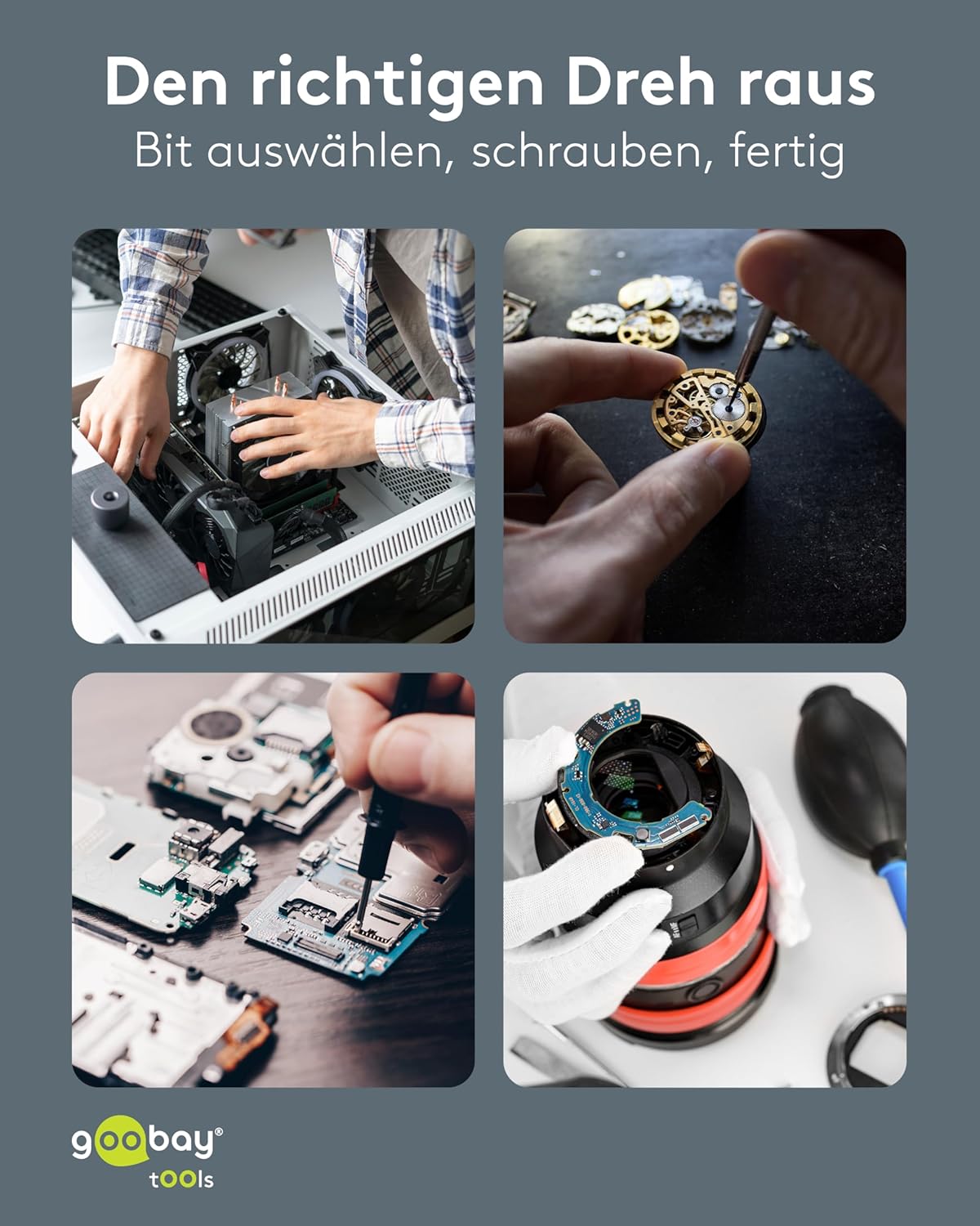 24 in 1 Schraubendreher Set, Tragbares Mini Werkzeug mit Präzisions-Bitsatz, Reparatur Kit für Macbook, Laptop, PS4, PS5, Iphone, Brille, Uhren, Switch,Xbox, PC