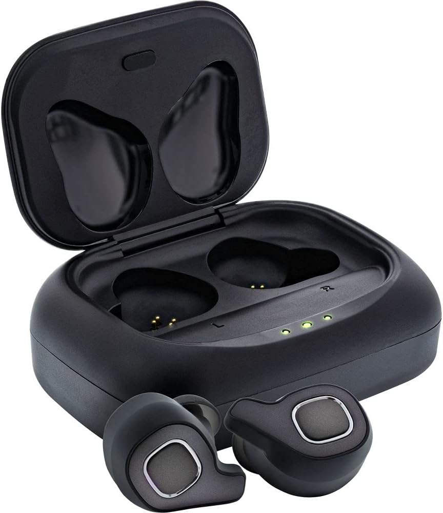 InLine 55356T PURE Air TWS, Bluetooth In-Ear Kopfhörer mit True wireless Stereo, mit Qi-Case PowerBank, Schwarz, In-Ears: 27x23x23mm / Ladegehäuse: 76x54x30mm