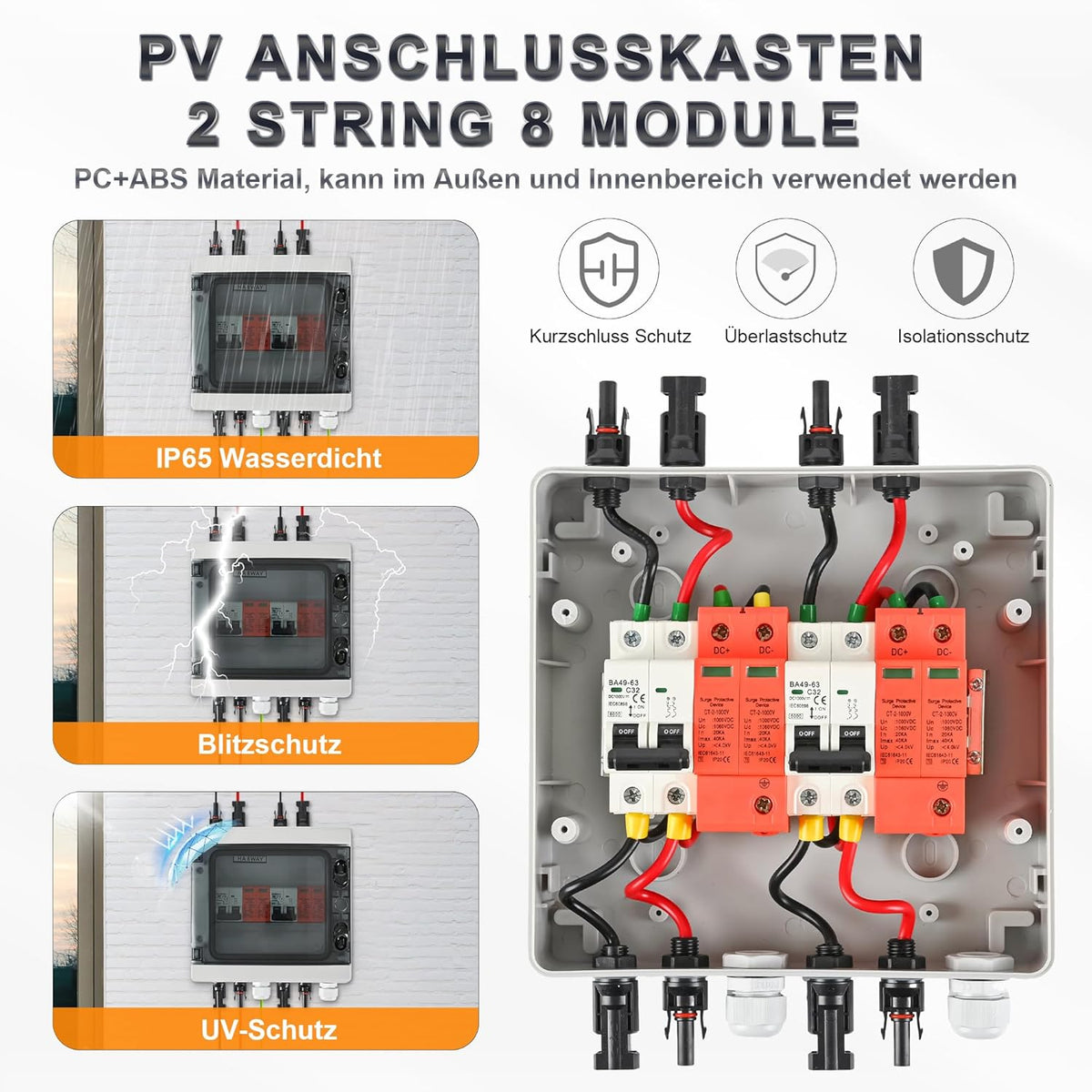 16A 32A DC Trennschalter Solar PV Sicherungsautomat Leistungsschalter 2 16A 32A DC Trennschalter Solar PV Sicherungsautomat Leistungsschalter 2