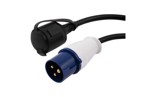 CEE-Stecker auf Schutzkontakt-Kupplung, McPower, 1,5m H07RNG 3G2,5, 230V, IP44