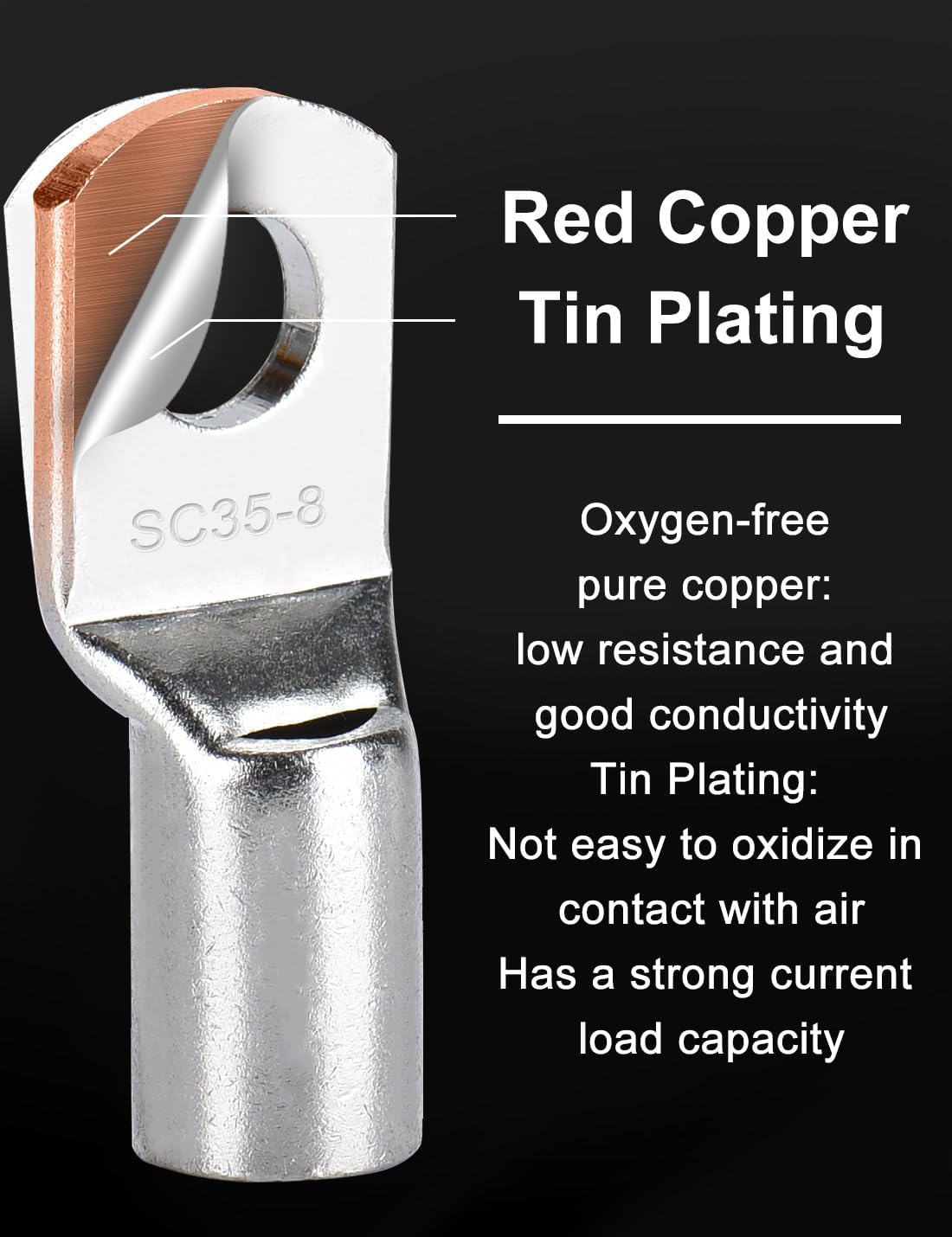 100cm Batteriekabel 25mm² M8 4AWG Silikonkabel Flexibel Hitzebeständiges