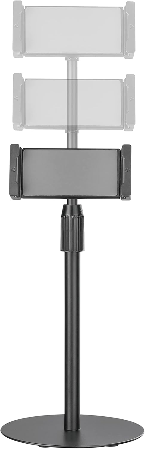 myWall HT30L Tischständer für Tablets/Smartphones, höhenverstellbar, frei beweglich mit Kugelgelenk, Handy- und Tablethalterung, schwarz