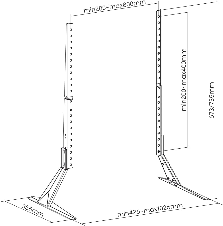 My Wall HP49L TV-Standfuß für 23 – 75 Zoll (58,4-190,5 cm), höhenverstellbar