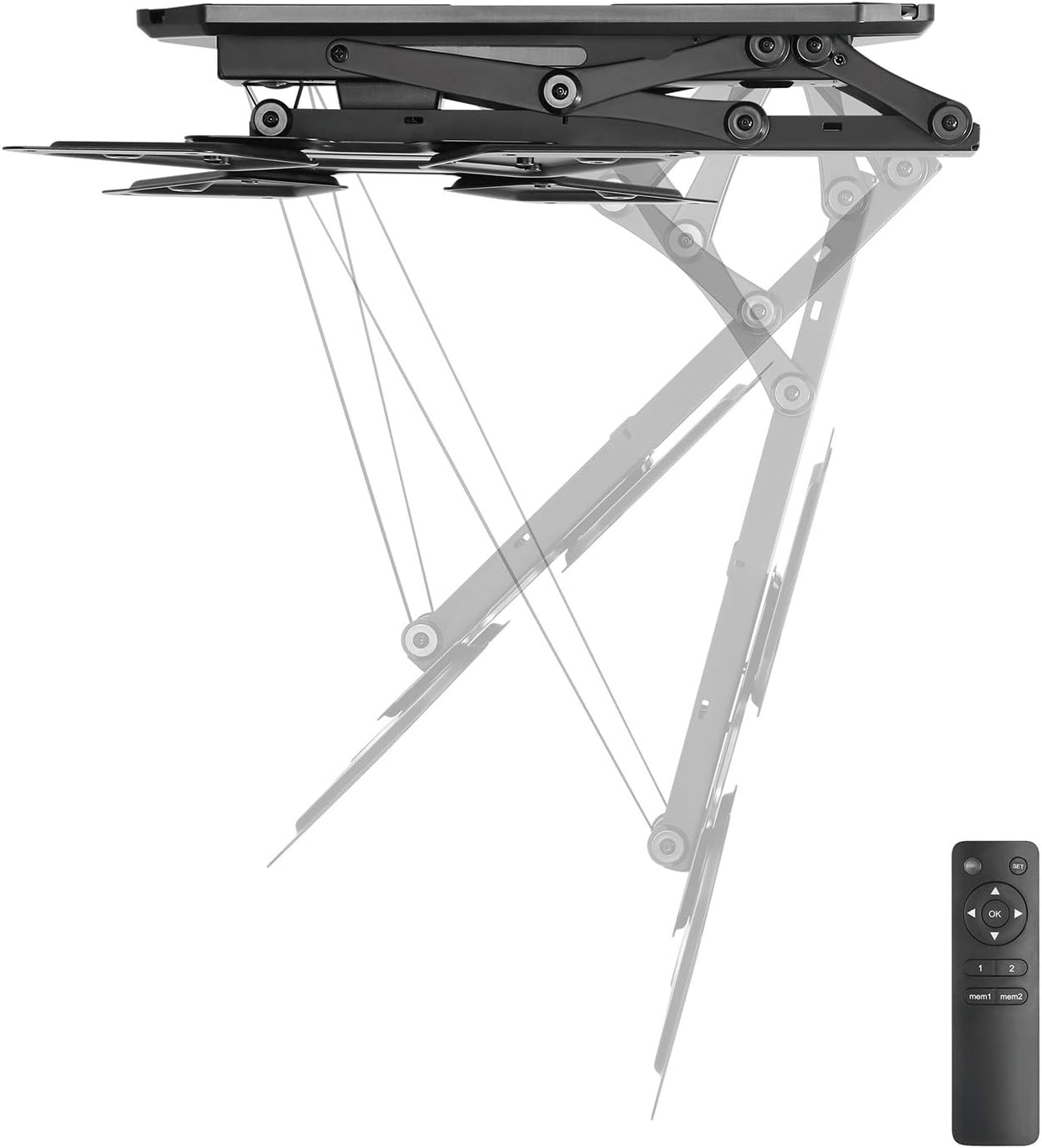 my wall HL40ML klappbare motorisierte Deckenhalterung mit Fernbedienung für TV 23-55 Zoll (58 cm - 140 cm), VESA 100x100, 200x200, 300x300, 400x200, 400x400