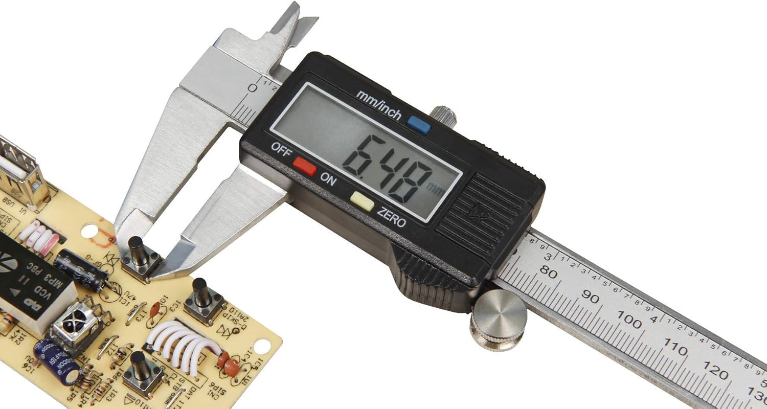 MC POWER - digitale Schieblehre Messschieber | MS-200 | 200mm, LC-Display, mm und inch