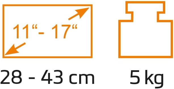 Laptop Ständer HT17L, Ergonomische Laptop-Halterung für den Schreibtisch, Notebook und MacBook Ständer kompatibel für 11-17 Zoll, Belüftet und Zusammenklappbar, Ständer-Halter für Laptop