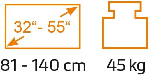 my wall Motorisierter TV-Lift HP64L zum Einbau in die Decke, TV Deckenhalterung, Verstellbarer Höhenbereich, 32-55 Zoll, belastbar bis 45kg, mit Fernbedienung, TV Lift Elektrisch, Deckenhalterung