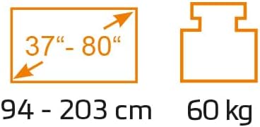 My Wall HP63-2L Motorisierte TV-Lift-Halterung mit Fernbedienung, Höhenverstellbar, für TV 37-80 Zoll (94,0-203 cm)