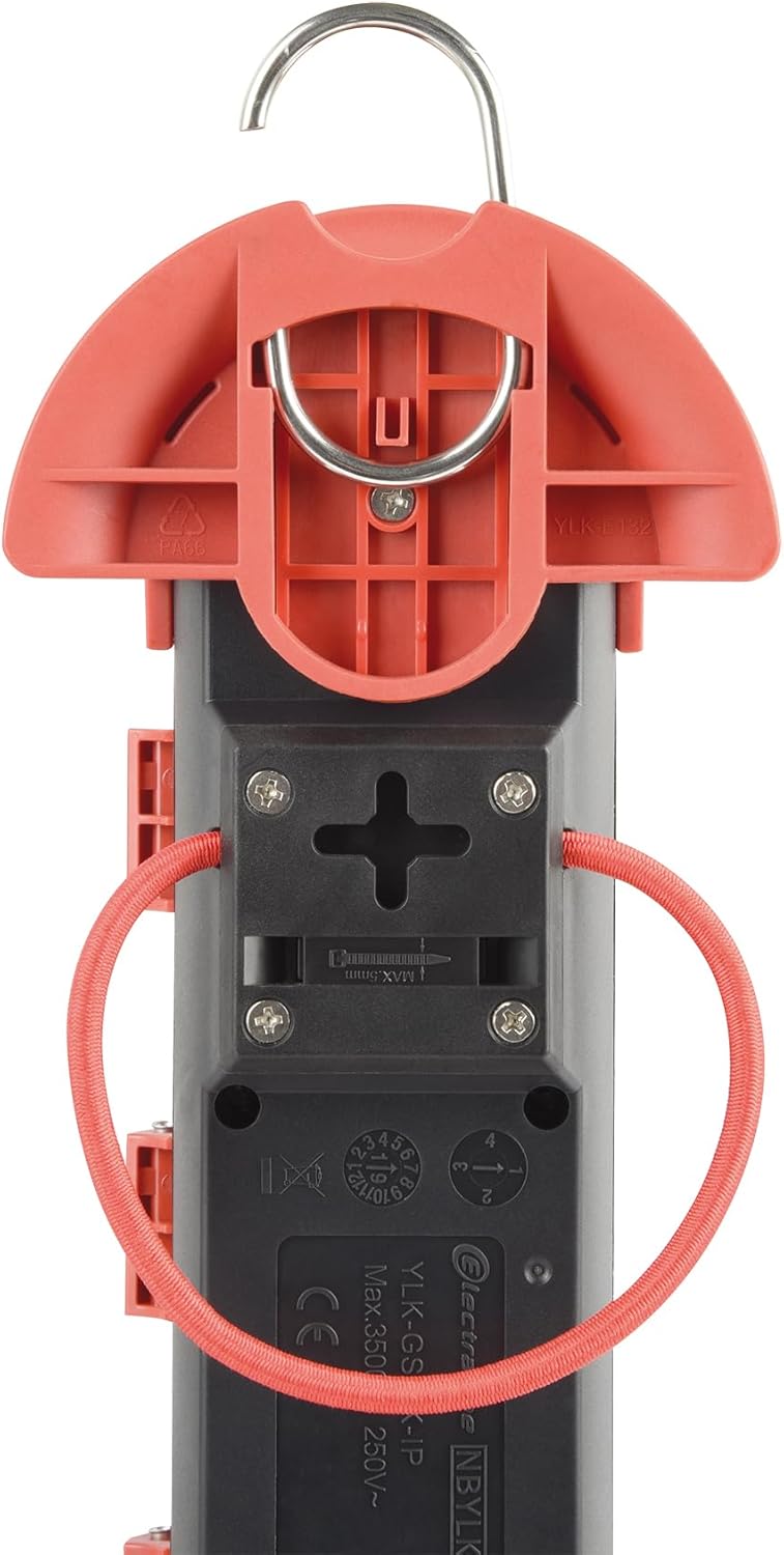 3m Steckdosenleiste für Outdoor Nutzung - NV61-3L, Ideal für Profis, Heimwerker oder beim Camping, IP44, Erhöhter Berührungsschutz, Beleuchteter Schalter, wasserdichte Steckdosenleiste