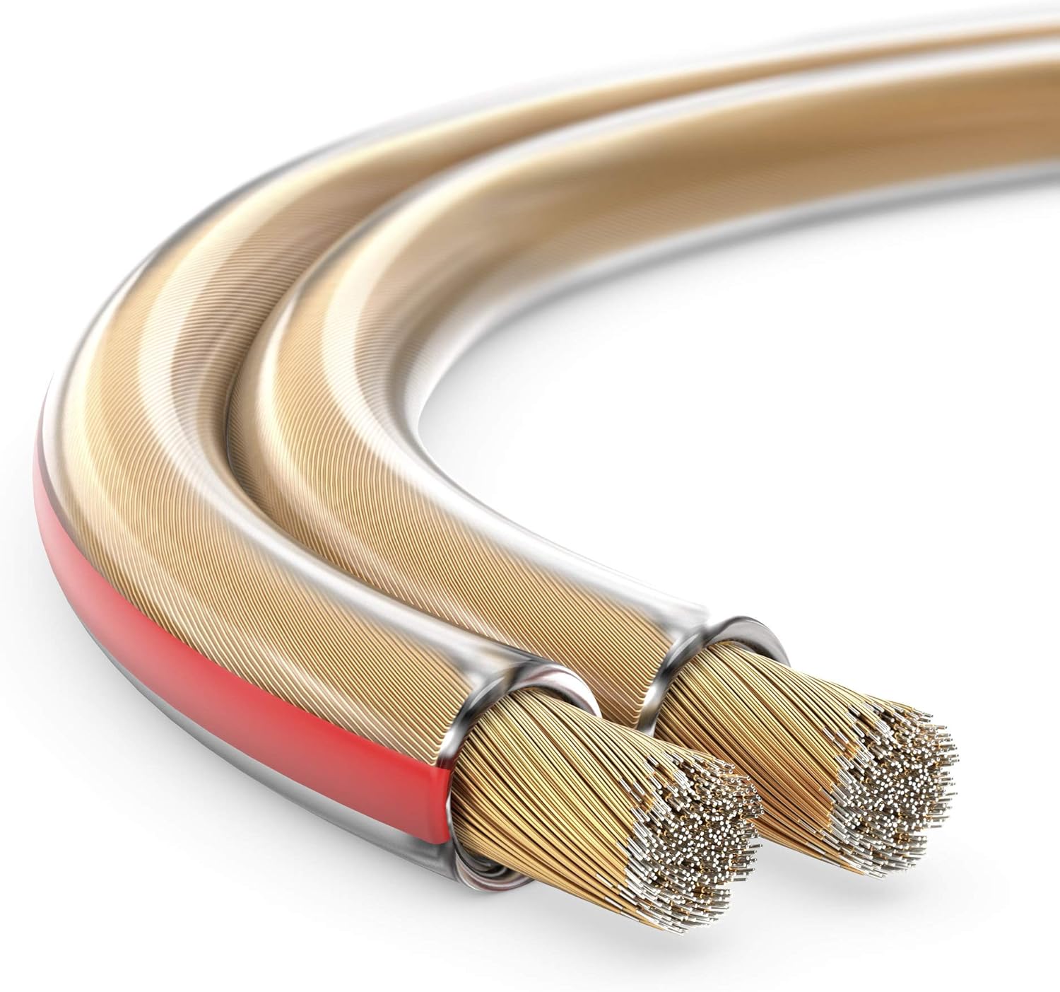 MANAX Lautsprecherkabel Transparent 2x 1,50mm² – 100 Meter Spule | CCA-Kupfer Boxenkabel für klaren Sound bei HiFi, Heimkino und Car-HiFi mit Polaritätskennzeichnung