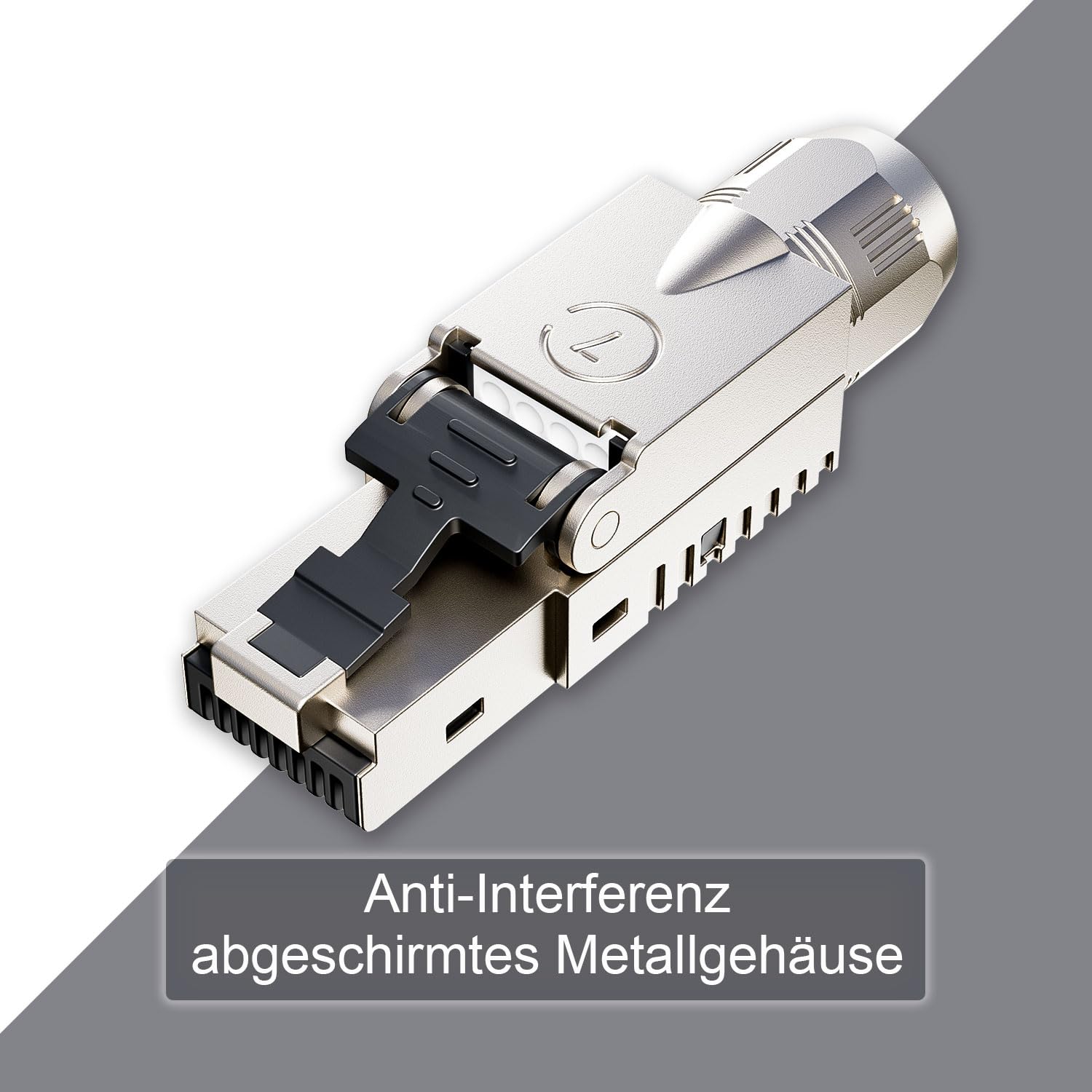 10 Gbps RJ45 CAT7 Netzwerkstecker LSA Geschirmt RJ45 Stecker Werkzeuglos für Verlegekabel 600MHz für Patchkabel Verlegekabel CAT7 CAT6A - 2 Stück