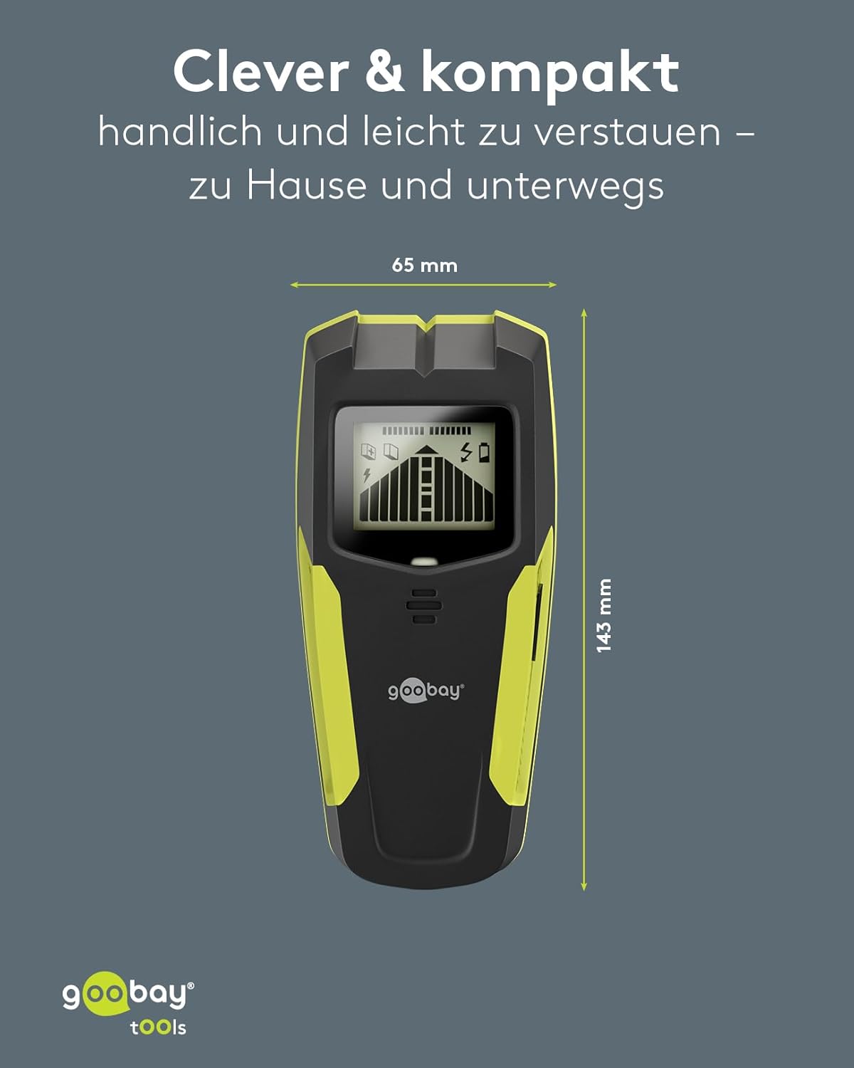 Multidetektor für Holz, Metall & Stromleitungen 3-in-1 Leitungssucher mit LCD-Display, Audio-Warnung & Auto-Kalibrierung – Wandscanner für Trockenbau, Decke & Boden