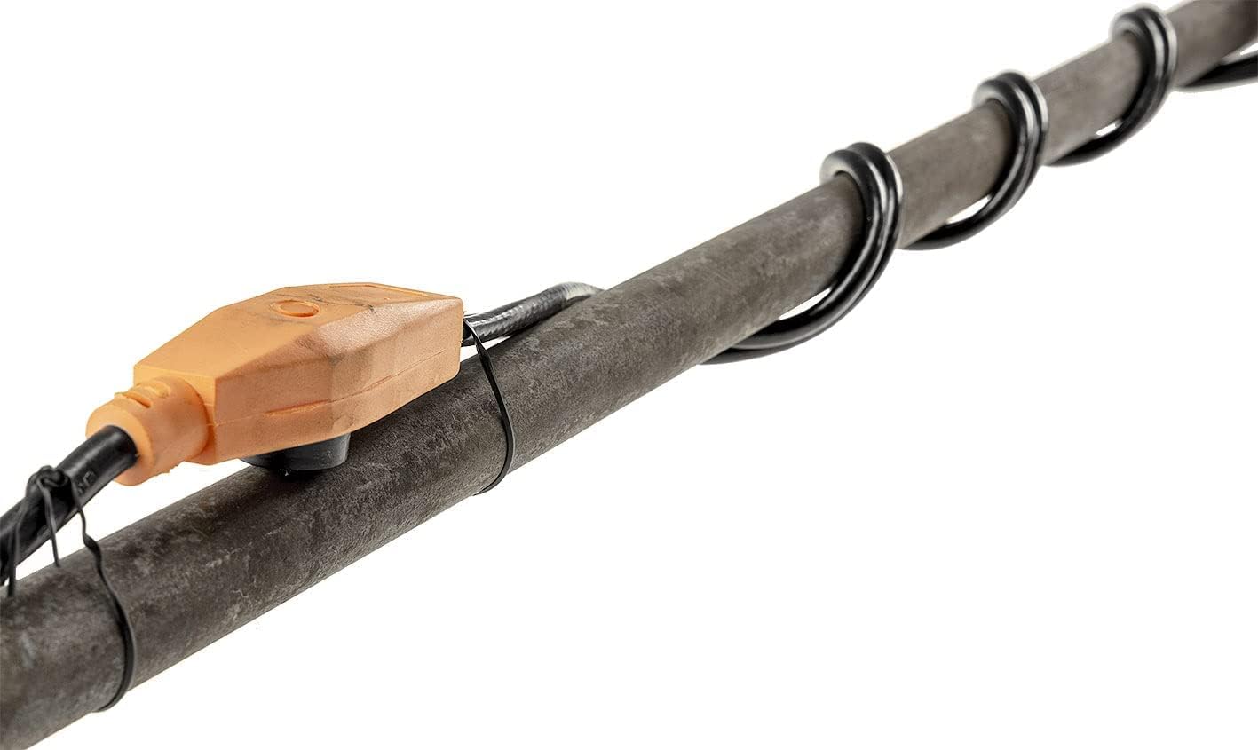 Frostschutz Heizkabel mit Temperaturfühler 12m Wärmekabel Anti Frost Kabel mit Schutzkontaktstecker für Wasserleitungen im Haus, Regenrinne, Pool, Teich