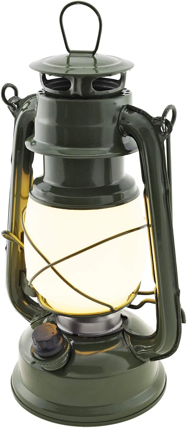 Led Campinglaterne 23cm Campinglampe Dimmbar Batterie mit Bügel Vintage Retro Design