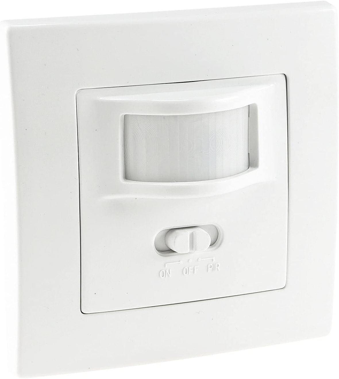 Bewegungsmelder 160° Unterputz Wand-Montage Schaltet ab 1Watt 9m Reichweite 230V 2-Draht Technik Ersetzt einen Lichtschalter Weiß [Energieklasse A]