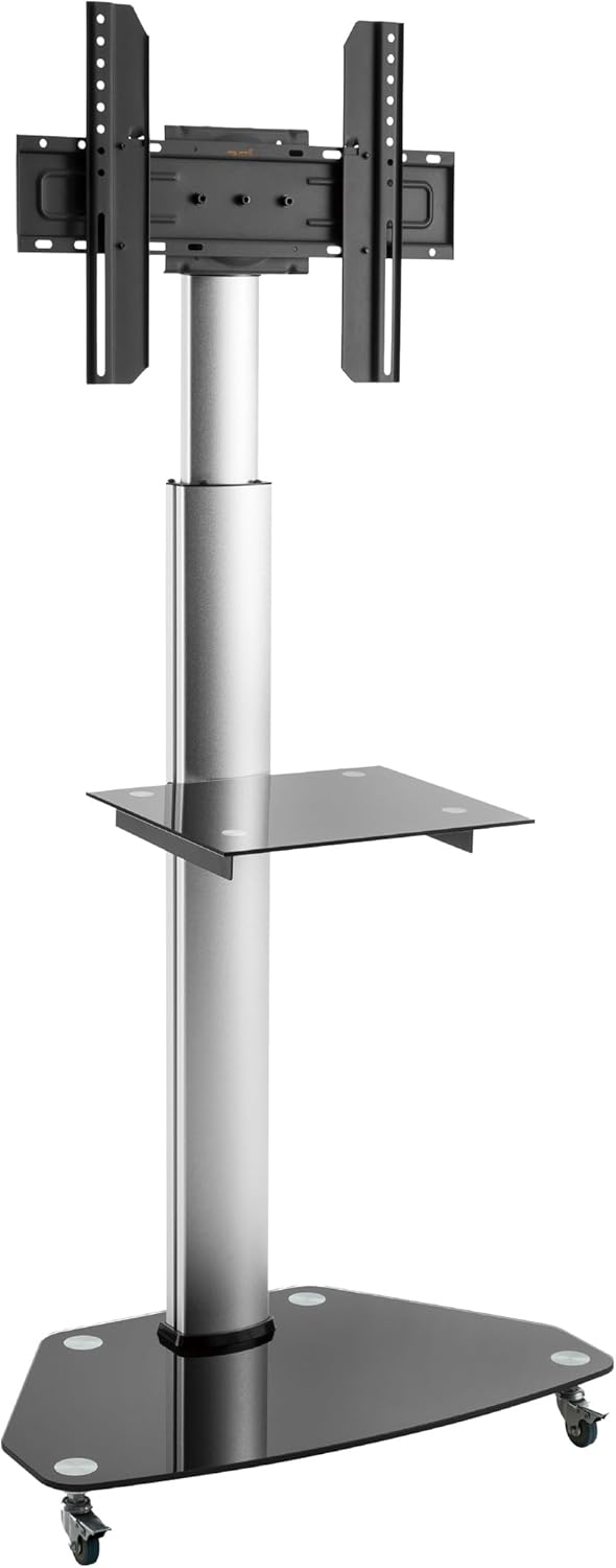 mywall HP1DL TV-Rollwagen Standfuß für Flachbildschirm 37" - 70" (94 - 178 cm) bis 40Kg silber VESA 200x200 - VESA 600 x 400 Drehbar