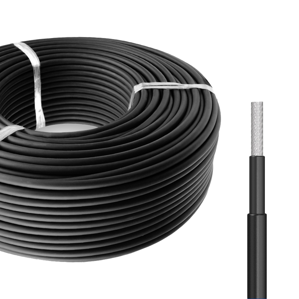 Solarkabel H1Z2Z2-K 6mm² schwarz - 50 m Ring