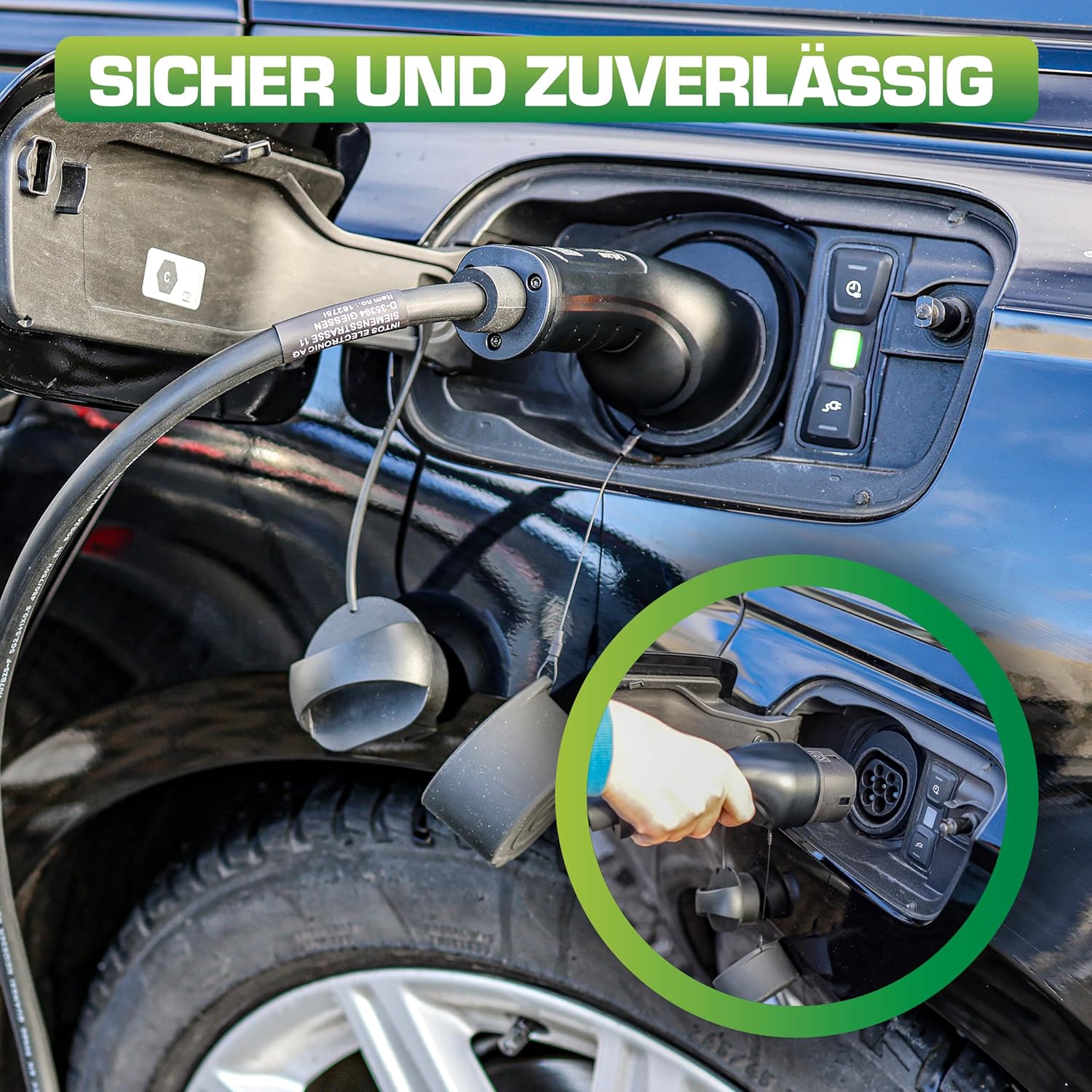 EV-Autoladekabel für Elektroauto, 5m, TYP2 EN 62196, inkl. Aufbewahrungstasche, 22KW MAX./11KW/7,4KW/3,7KW, 32A, 3-Phasig, kompatibel mit Modellen wie i3, iX, ID.3, ID.4 und Anderen