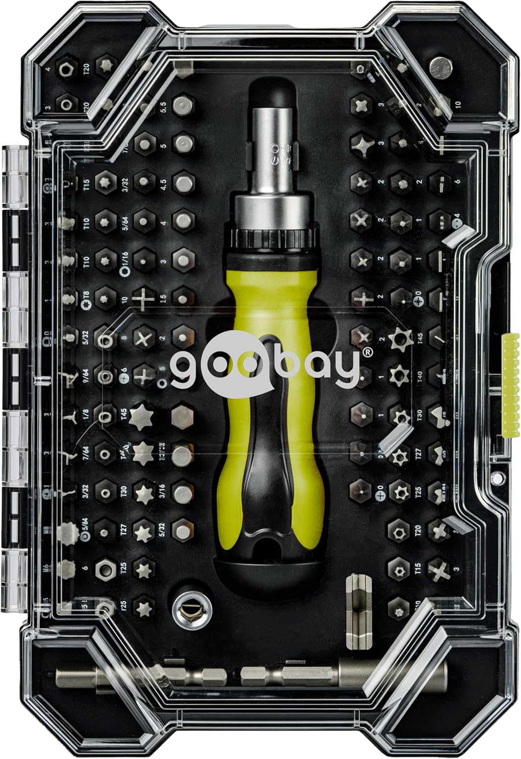 100-tlg. Schraubendreher-Set mit Ratschenfunktion/Präzisions-Bits aus S2-Stahl/Werkzeug-Set für Heimwerker, Reparatur & Montage/Inkl. Bit-Verlängerung & Adapter