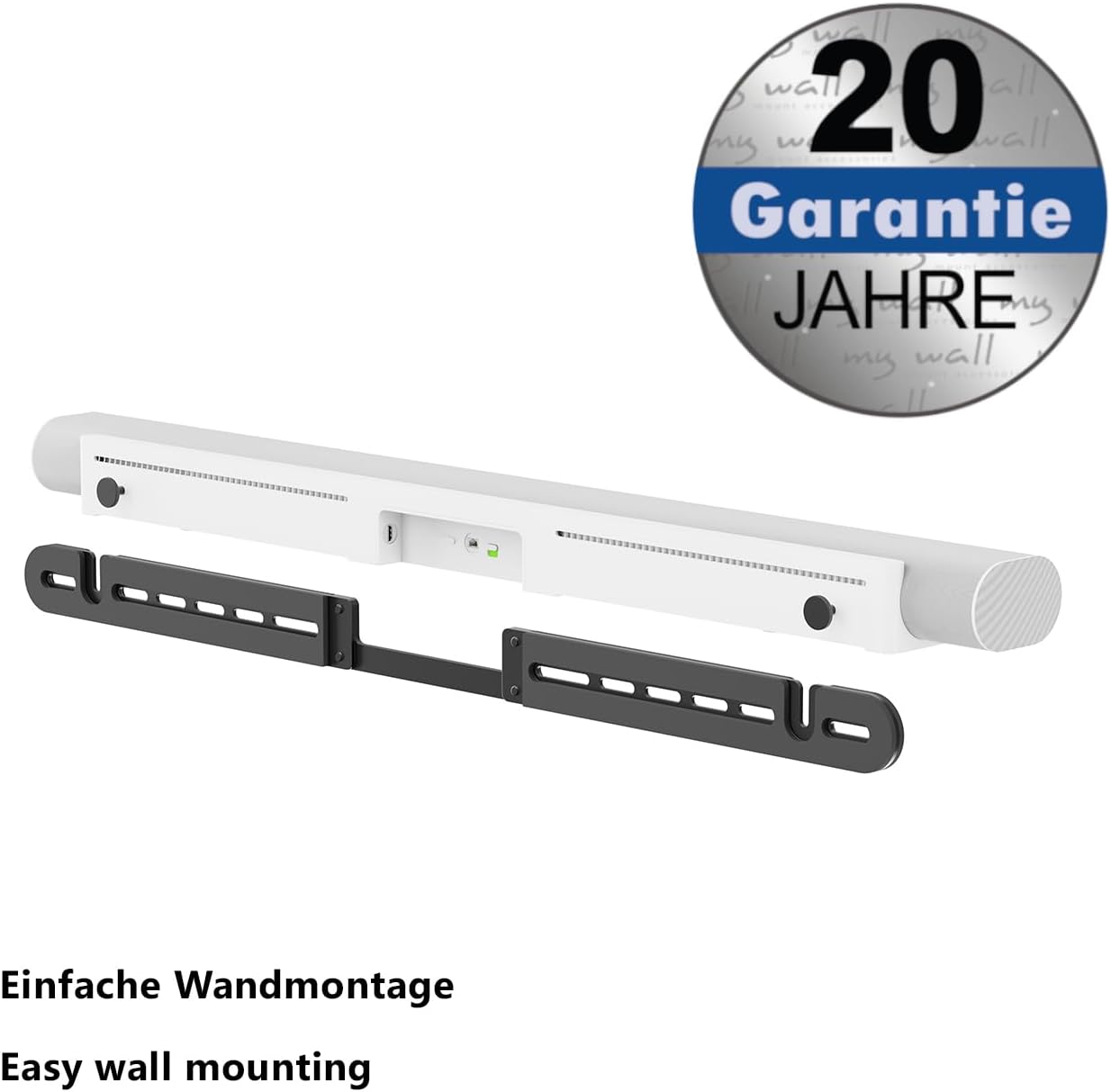 My Wall Wandhalterung für Soundbar SONOS® Arc Ultra HS29L – Slim Design, Antivibrations-Dämpfung, Flexible Montage über & unter dem Fernseher