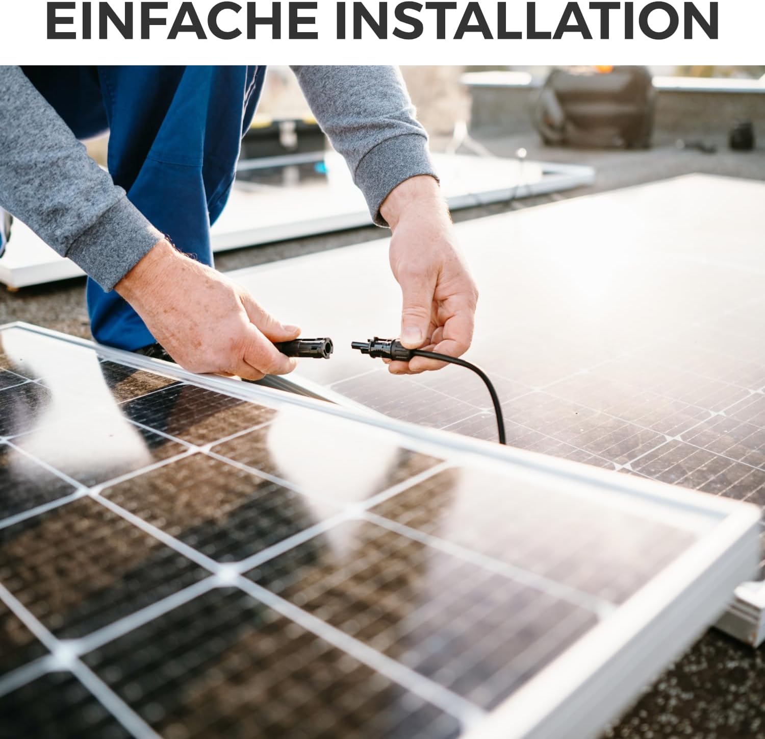 20m PV4 Solarkabel Verlängerung Set 6mm² für Photovoltaik-Anlagen - Verlängerungskabel für Serielle & Parallele Verkabelungen - 1kV AC 1,5kV DC - Wetterfest UV-Beständig IP68 - Rot & Schwarz