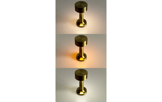 LED-Tischleuchte ROLF KERN „Lounge-1“ gold, Akku, dimmbar