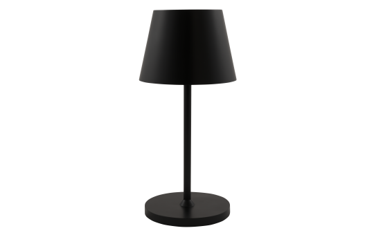 LED-Tischleuchte ROLF KERN „Club“ 25cm, schwarz, Akku, dimmbar