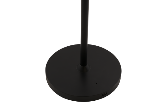 ROLF KERN LED Tischlampe | CLUB 25cm | Aufladbarer Akku Tischleuchte ohne Kabel, dimmbar per Touch, IP54 für Innen und Außen geeignet 2700K warmes Licht mit USB Ladekabel schwarz [Energieklasse G]
